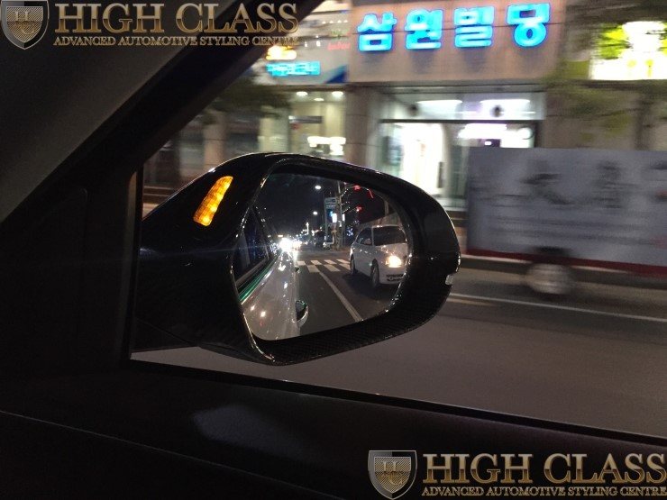 창원 아우디 필수 튜닝 뉴 A6 순정 사이드 어시스트 (사각지대 경보장치) + 리얼카본 사이드미러 