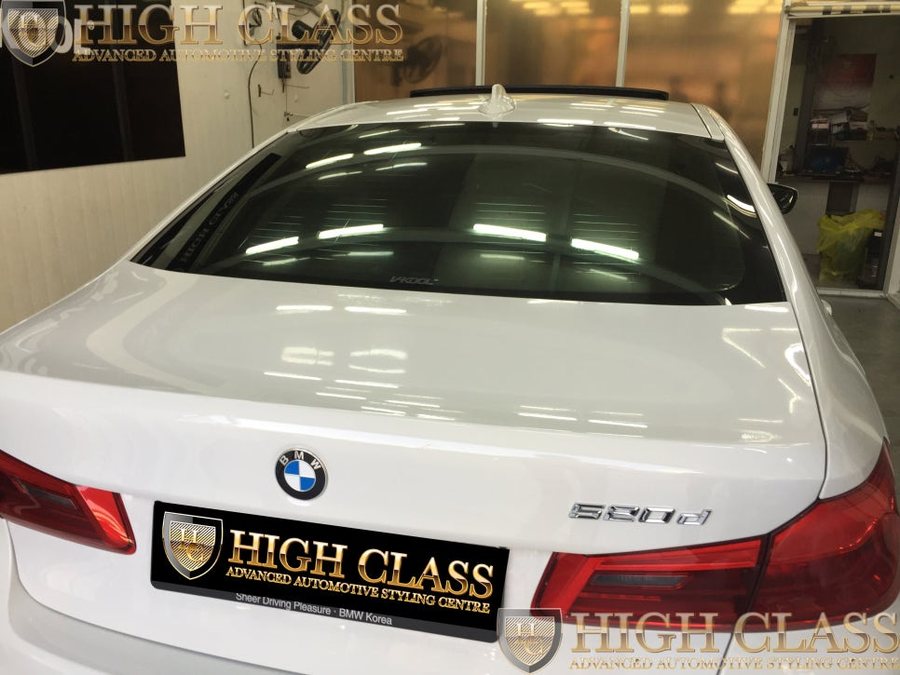 창원 썬팅 잘하는곳에서 BMW520d 측후 브이쿨K 14% 시공