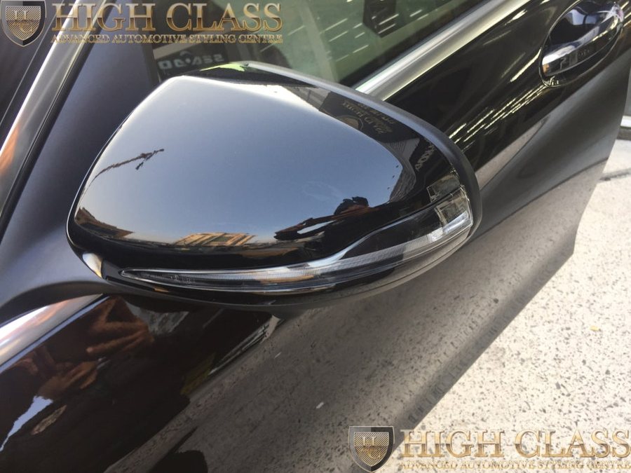 창원 랩핑 벤츠 GLC220d 실내 센터페시아에 카본 시공