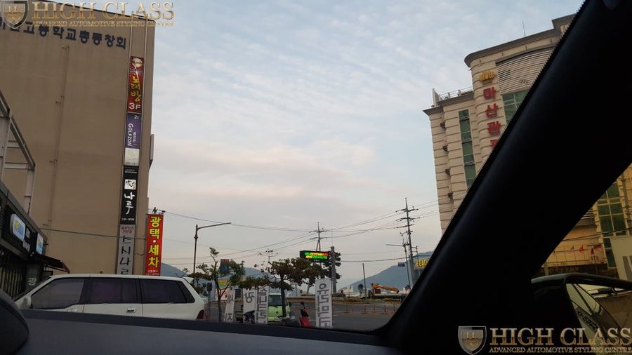 창원 벤츠 S63 AMG 레이노 S9 전면썬팅 자외선차단 필름