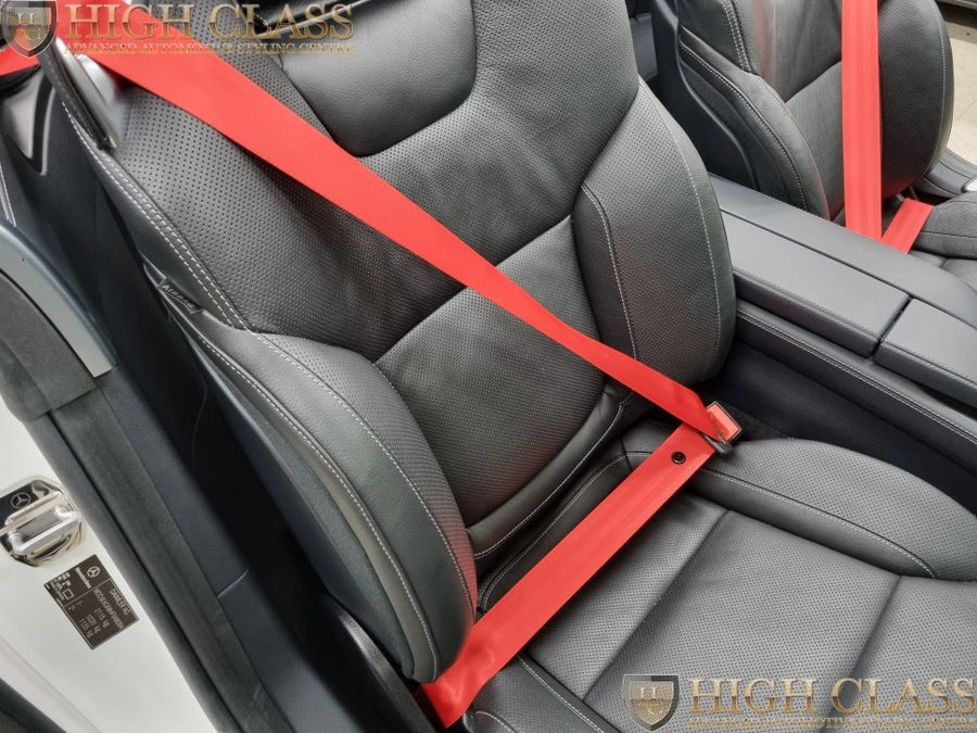 벤츠 SL 400 레드 컬러 벨트 교체, 카본 핸들 교체 핸들열선 추가