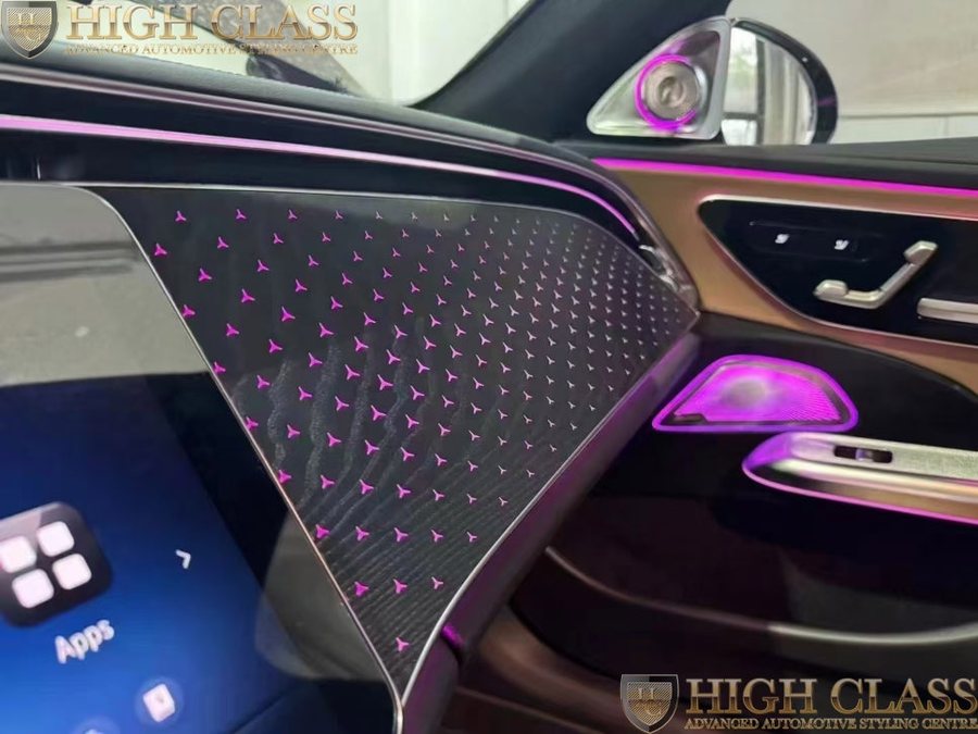 벤츠 E클래스 W200 대시보드 패널 엠비언트, 뒷좌석 헤드레스트 위치 수정