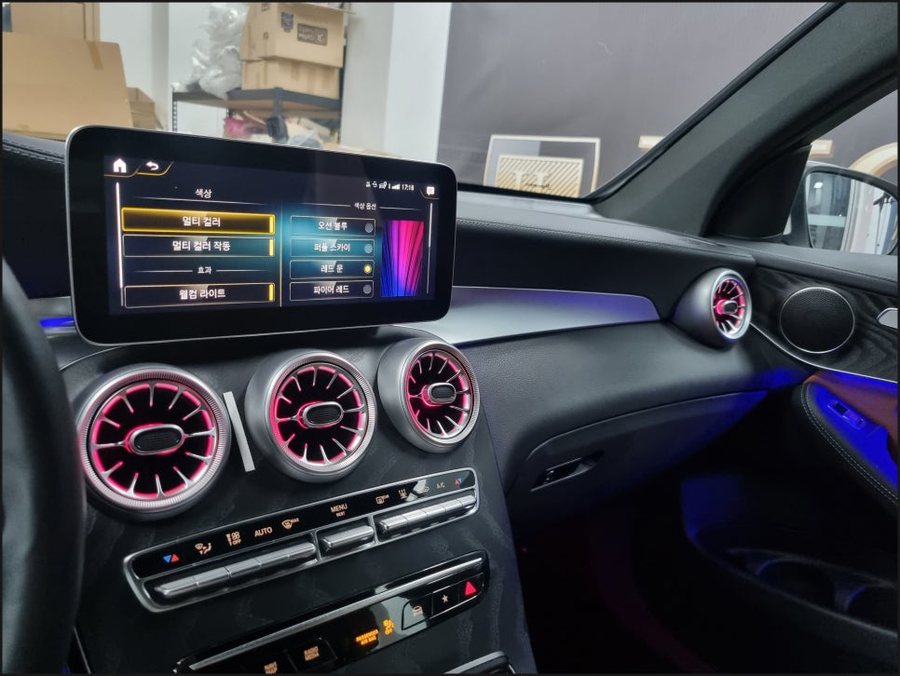 벤츠 GLC 순정 어라운드뷰와 정품 LED 송풍구 엠비언트