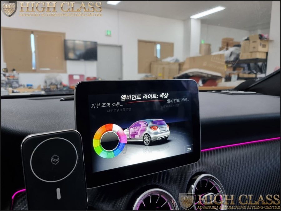 벤츠 A클래스 A45 AMG 12색 확장 엠비언트, 송풍구 엠비언트