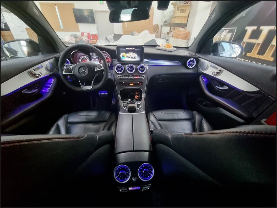 GLC43AMG 벤츠GLC 64색확장엠비언트, 송풍구엠비언트, 세로그릴