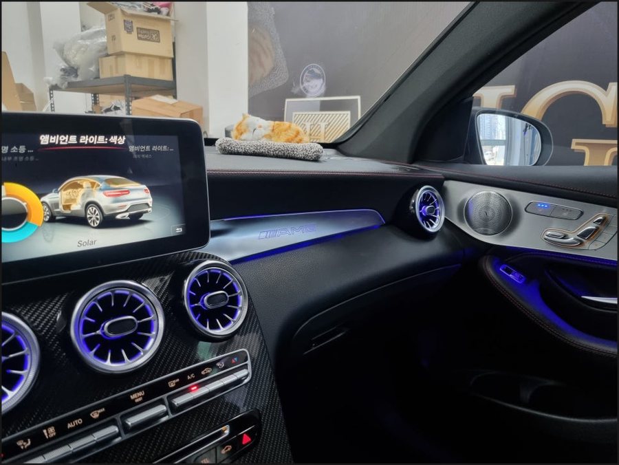 GLC43AMG 벤츠GLC 64색확장엠비언트, 송풍구엠비언트, 세로그릴