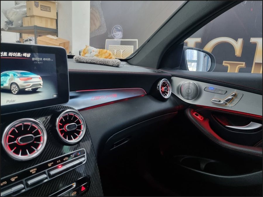 GLC43AMG 벤츠GLC 64색확장엠비언트, 송풍구엠비언트, 세로그릴