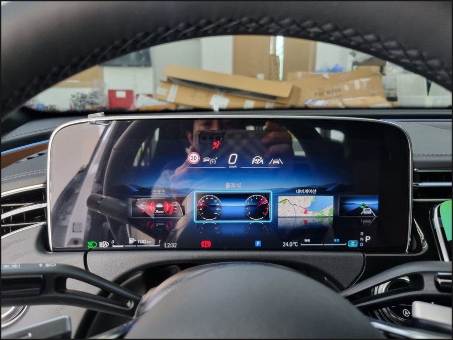 벤츠 E클래스 W214 E200 HUD + 조수석 슈퍼 스크린 + R버튼 | 순정 레트로핏