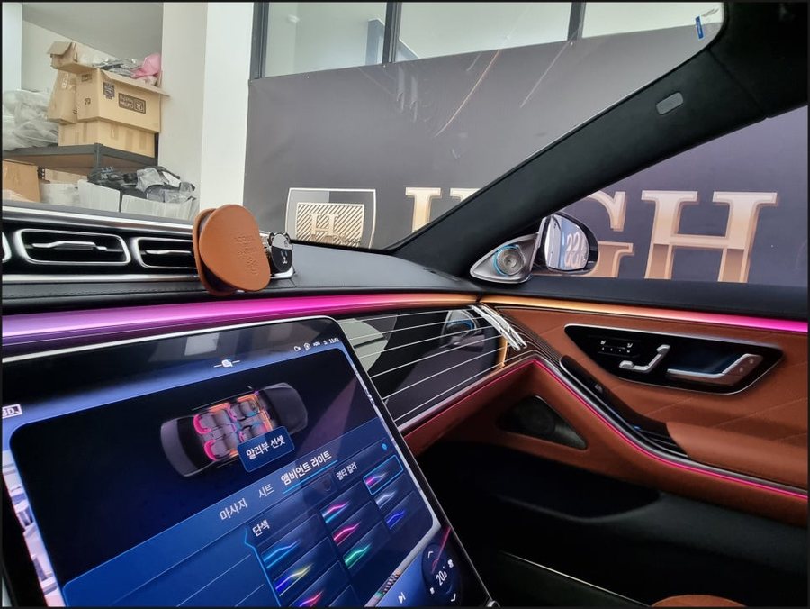 벤츠 S클래스 S580 튜닝 | 순정 4D부메스터 & 피아노트림 시공 후기