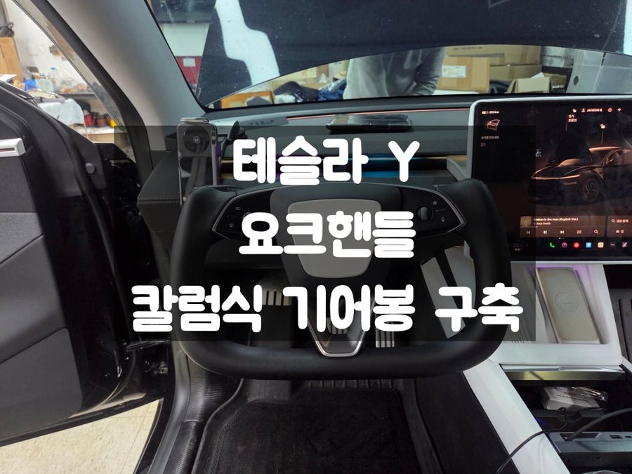 테슬라 Y RWD 요크 핸들 칼럼 기어봉 편의 옵션