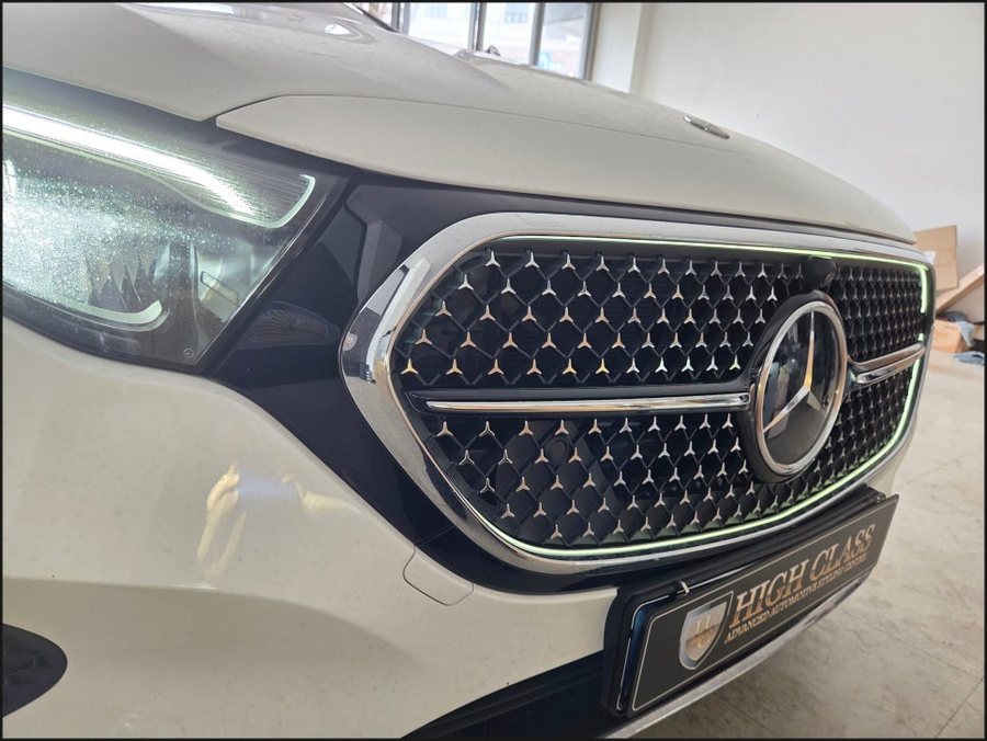 벤츠 W214 E200 발광그릴, R버튼, 4D부메스터, 미드레인지엠비언트 시공