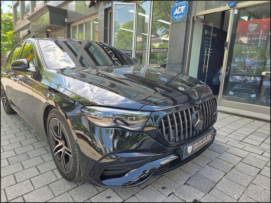 W214 벤츠 E클래스 E300 → E53AMG 디퓨저 듀얼 머플러팁 + 발광세로그릴