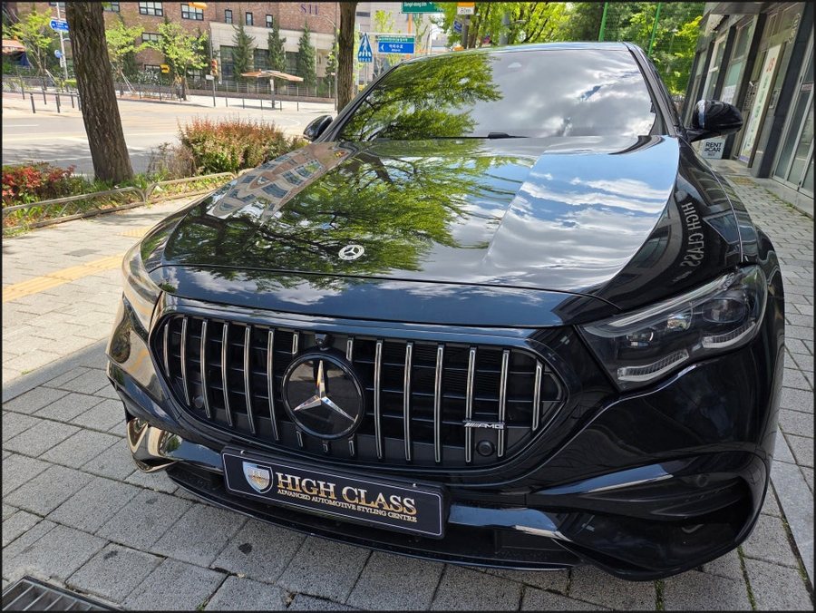 W214 벤츠 E클래스 E300 → E53AMG 디퓨저 듀얼 머플러팁 + 발광세로그릴