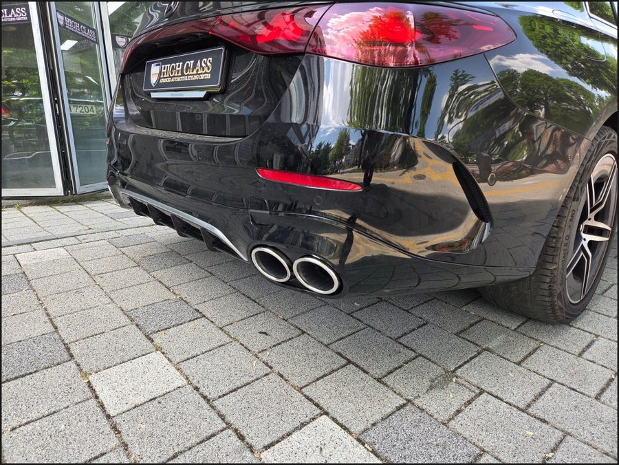 W214 벤츠 E클래스 E300 → E53AMG 디퓨저 듀얼 머플러팁 + 발광세로그릴