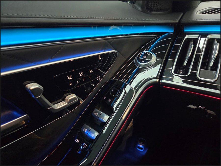 벤츠 W223 피아노트림 풀세트 + 등받이 시공, S클래스 S580