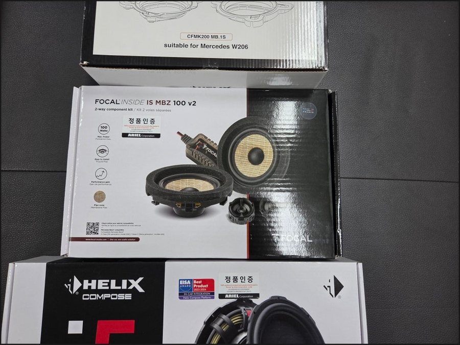 벤츠 W214 E200 부메스터가 빠졌다면? 포칼 스피커와 헬릭스 미드우퍼로 사운드 업그레이드